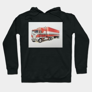 Kenworth Truck BJ & the Bear Pencil Drawing Hoodie